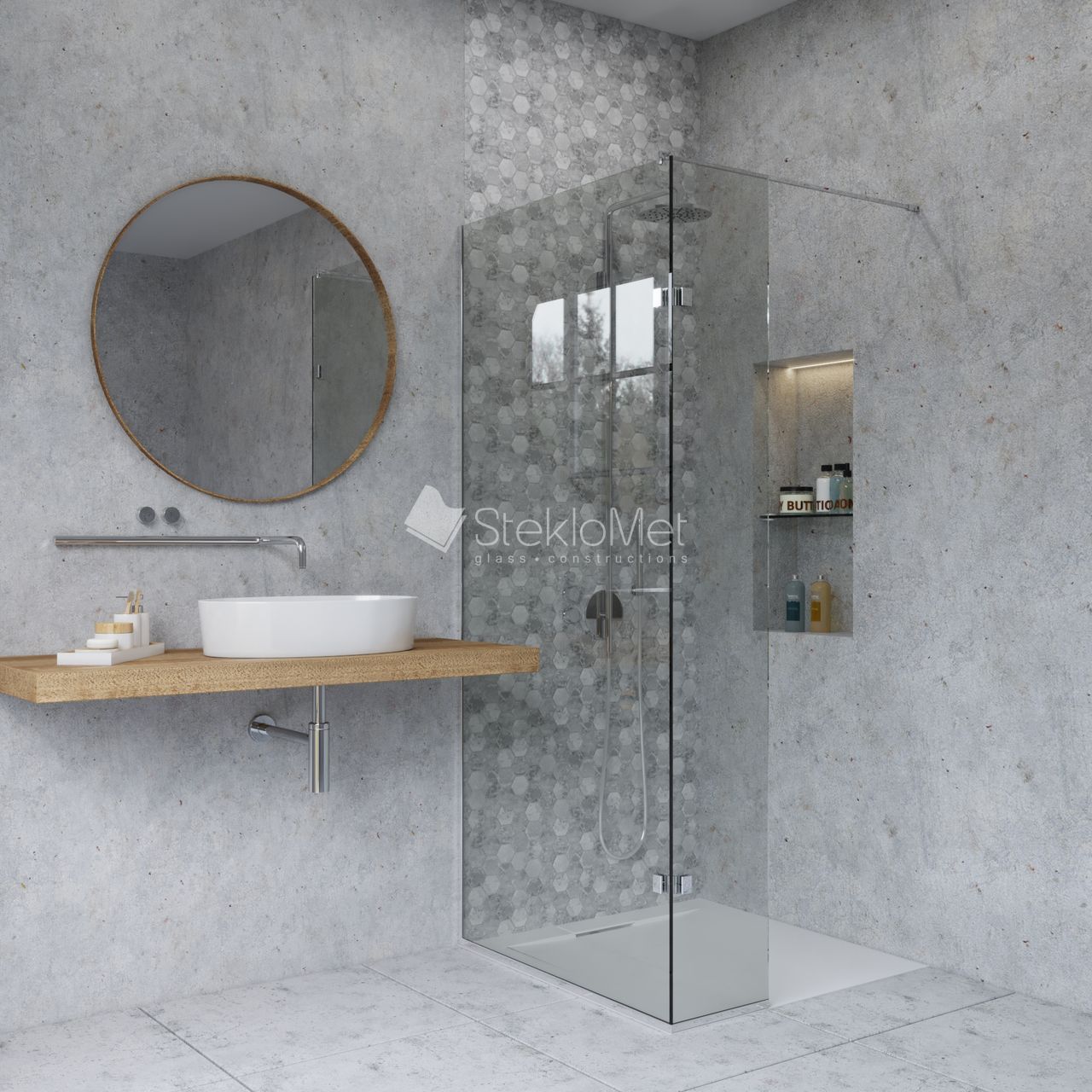   StekloMet  Shower Basic SM-090202.01.4B